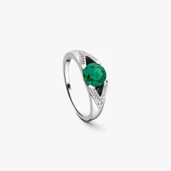 Outlet Arthus Bertrand Bague Solitaire Émeraude 6.5mm Victoire