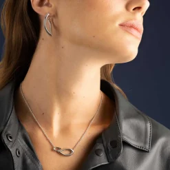 Sale Arthus Bertrand Boucles d'Oreilles Créoles Argent Palma
