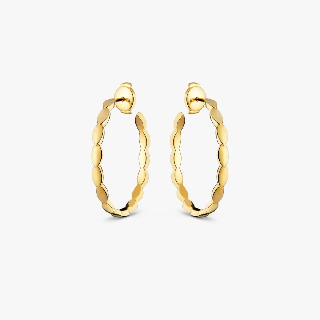 New Arthus Bertrand Boucles d'Oreilles Or Jaune Elisa GM