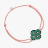 Clearance Arthus Bertrand Bracelet Argent Enlacé Pop - Emeraude