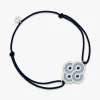 Hot Arthus Bertrand Bracelet Argent Enlacé Pop - Bleu