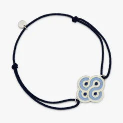 Hot Arthus Bertrand Bracelet Argent Enlacé Pop - Bleu
