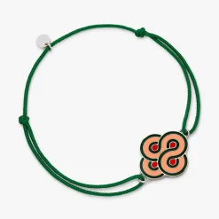 Online Arthus Bertrand Bracelet Argent Enlacé Pop - Rose Pêche