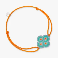 Discount Arthus Bertrand Bracelet Argent Enlacé Pop - Vert d'Eau