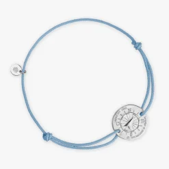 Sale Arthus Bertrand Bracelet Cordon Argent Boussole - Noir