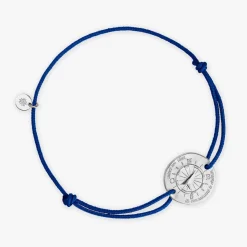 Hot Arthus Bertrand Bracelet Cordon Argent Boussole - Rose pêche - L