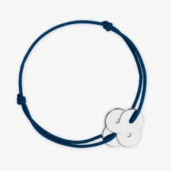 Hot Arthus Bertrand Bracelet Cordon Argent Enlacé - Epais - Vert olive