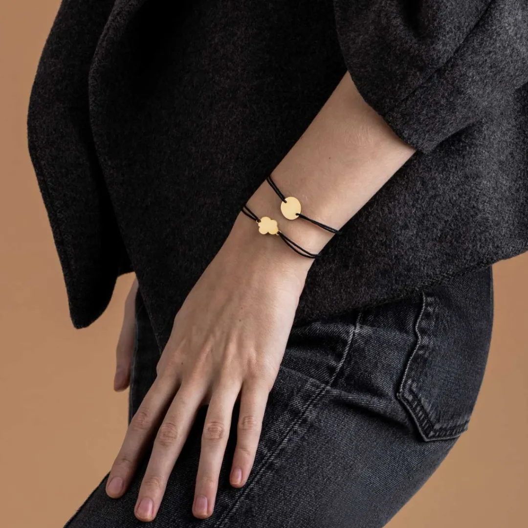 Online Arthus Bertrand Bracelet Cordon Gourmette Galet