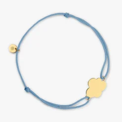 Fashion Arthus Bertrand Bracelet Cordon Or Jaune Nuage - Bleu roi