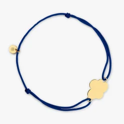 Fashion Arthus Bertrand Bracelet Cordon Or Jaune Nuage - Bleu roi