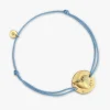 Sale Arthus Bertrand Bracelet Cordon Vermeil Cœur - Bleu ciel