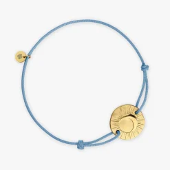 Hot Arthus Bertrand Bracelet Cordon Vermeil Eclipse - Bleu roi - L