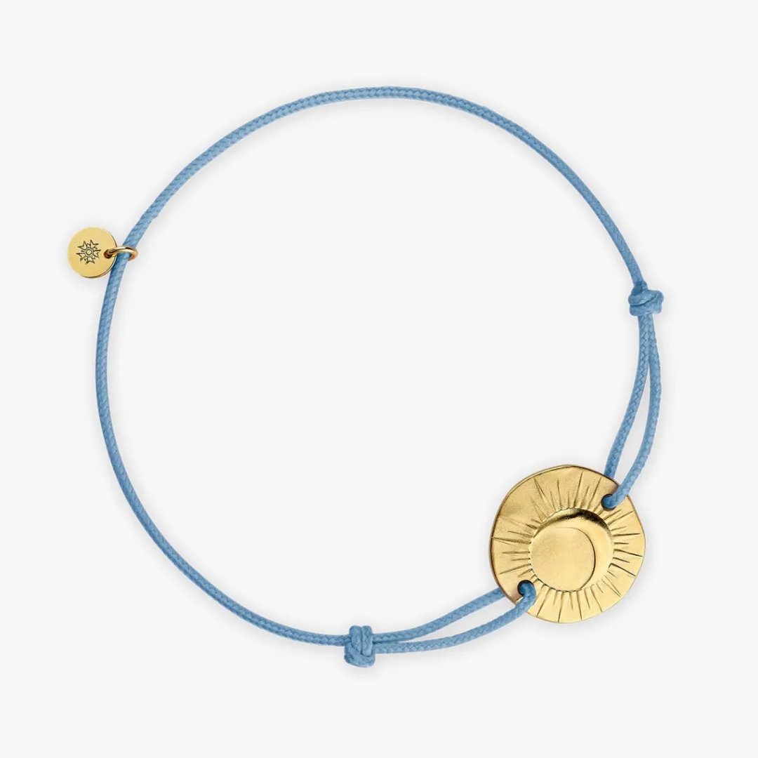 Hot Arthus Bertrand Bracelet Cordon Vermeil Eclipse - Bleu roi - L