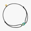 Discount Arthus Bertrand Bracelet Médaille Cordon Miraculeuse Bleu Aqua