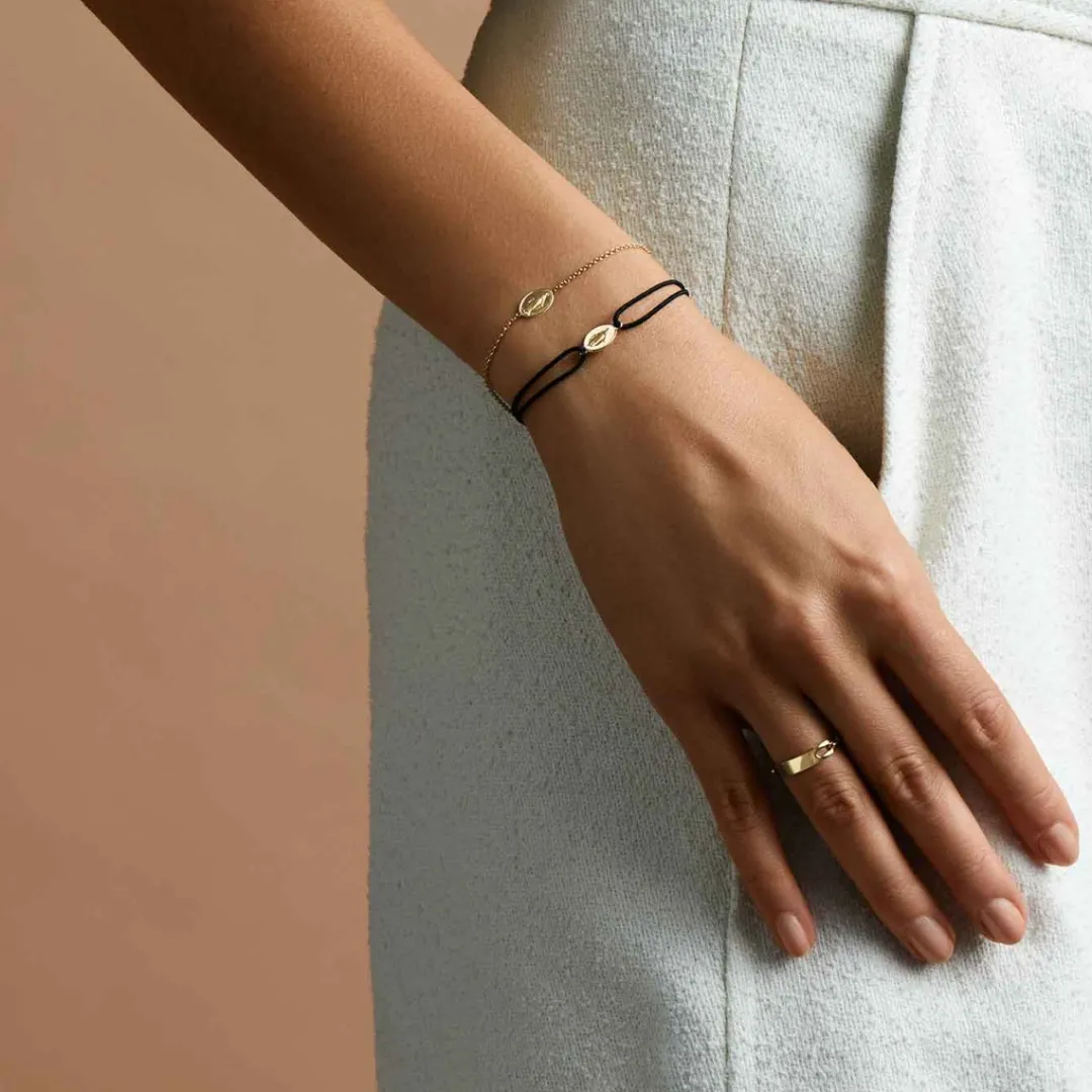 New Arthus Bertrand Bracelet Médaille Miraculeuse Or Jaune
