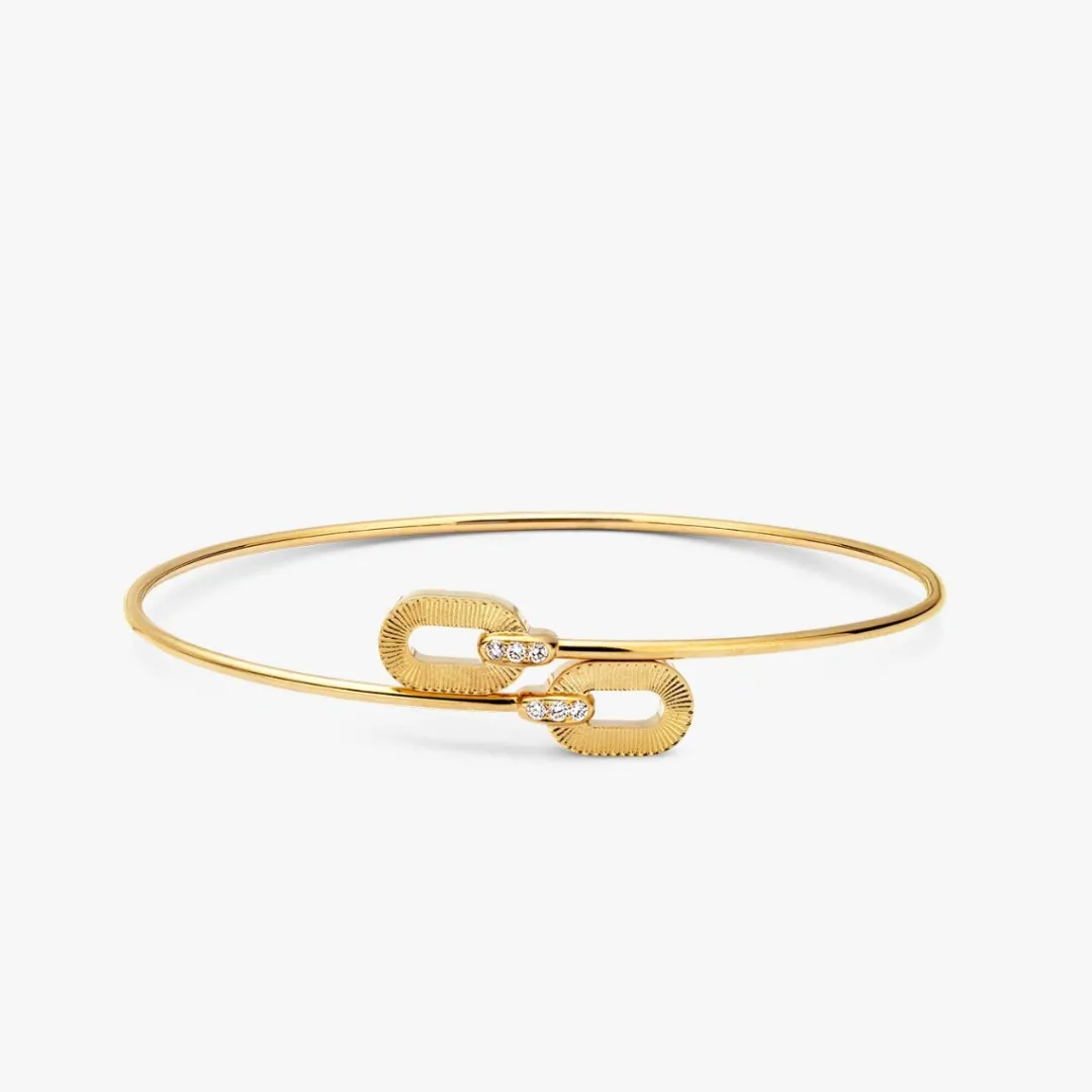 Online Arthus Bertrand Bracelet Ruban Flex Or jaune