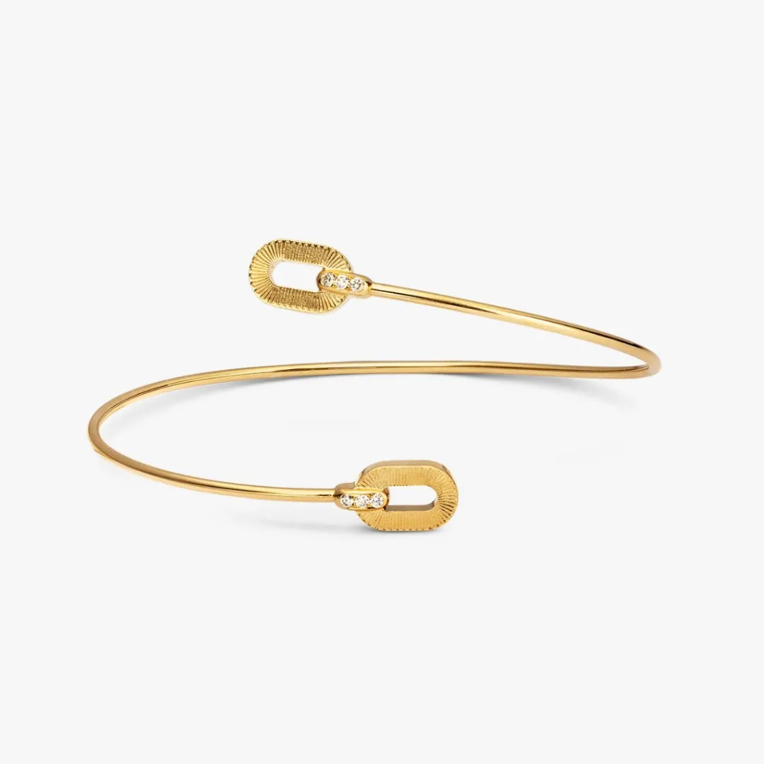 Online Arthus Bertrand Bracelet Ruban Flex Or jaune