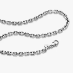 Outlet Arthus Bertrand Chaîne Argent Forçat Rectangle - 55 Cm
