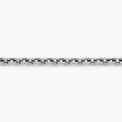 Outlet Arthus Bertrand Chaîne Argent Forçat Rectangle - 55 Cm