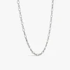 Sale Arthus Bertrand Chaîne Argent Ovale Striée - 60 Cm