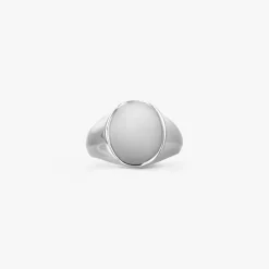 Clearance Arthus Bertrand Chevalière Ovale Or Blanc 13x16mm