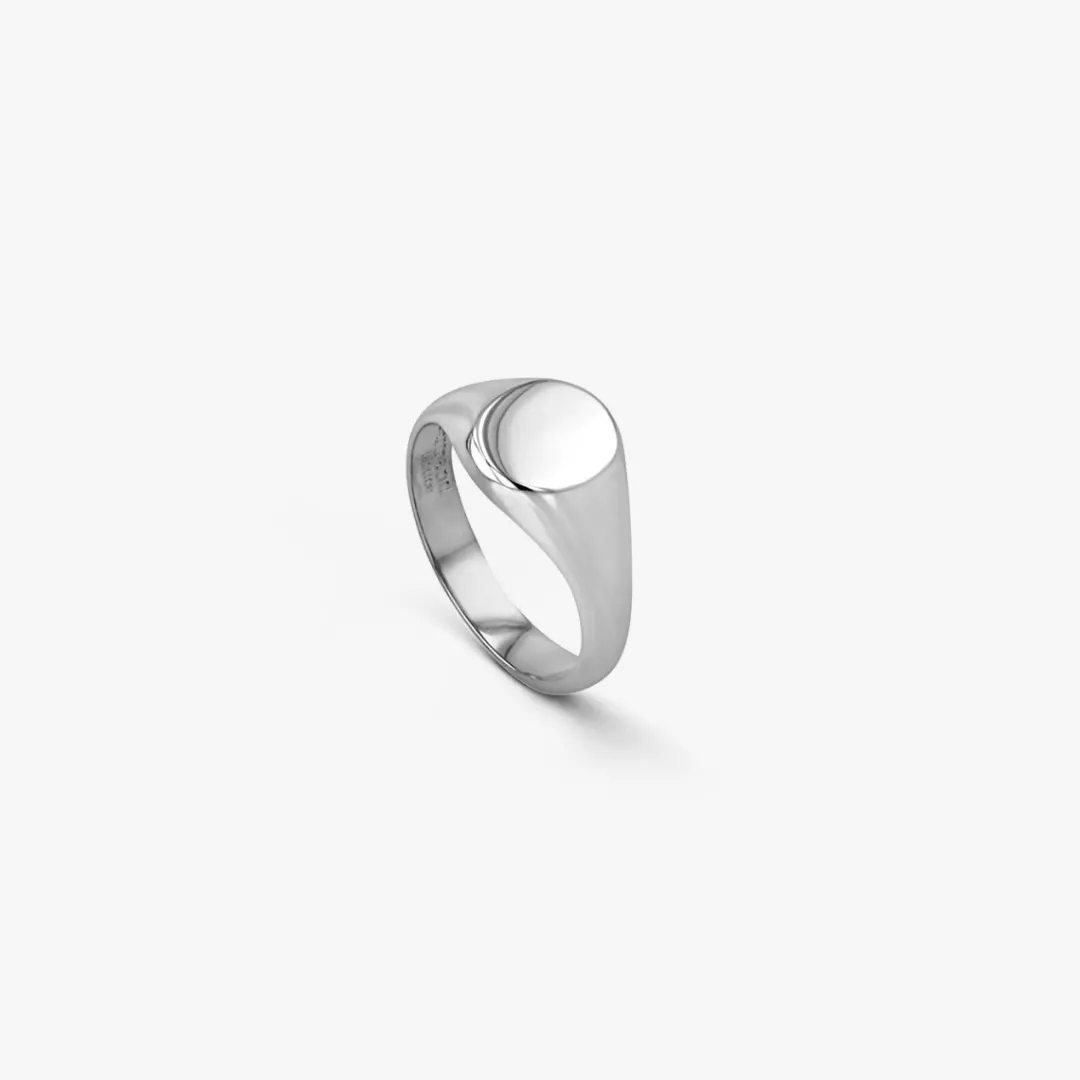 Fashion Arthus Bertrand Chevalière Ovale Or Blanc 9x7mm