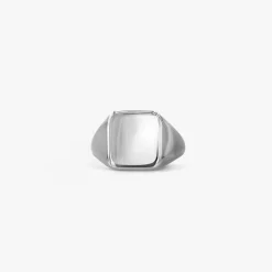 Outlet Arthus Bertrand Chevalière Rectangulaire Or Blanc 13.5x12mm