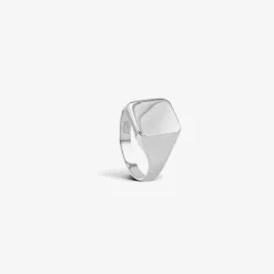 Outlet Arthus Bertrand Chevalière Rectangulaire Or Blanc 13.5x12mm