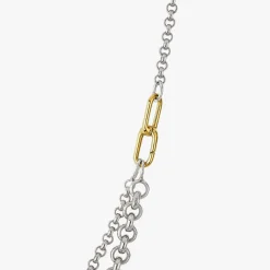 Hot Arthus Bertrand Collier Argent & Or Maxima Deux Rangs