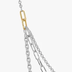 New Arthus Bertrand Collier Argent & Or Maxima Trois Rangs