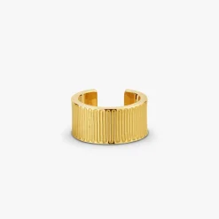 New Arthus Bertrand Ear Cuff Or Jaune Ruban