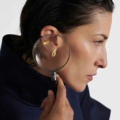 New Arthus Bertrand Ear Cuff Or Jaune Ruban