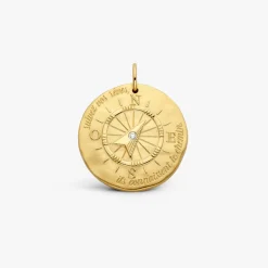 Sale Arthus Bertrand Médaille La Boussole Or Jaune & Diamant