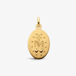 New Arthus Bertrand Médaille Miraculeuse Or Jaune Diamant