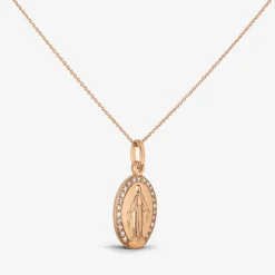 Outlet Arthus Bertrand Médaille Miraculeuse Or Rose Diamant