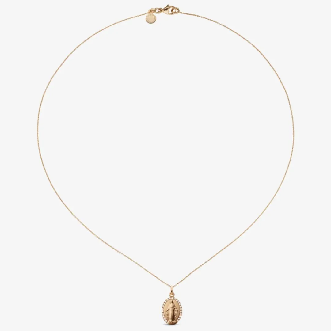 Outlet Arthus Bertrand Médaille Miraculeuse Or Rose Diamant