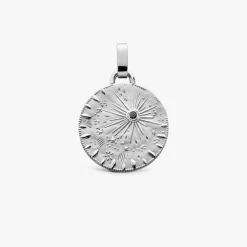 Clearance Arthus Bertrand Médaille Or blanc & Diamant Noir Pluie d'Etoiles
