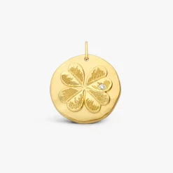 Discount Arthus Bertrand Médaille Or Jaune & Diamant Trèfle