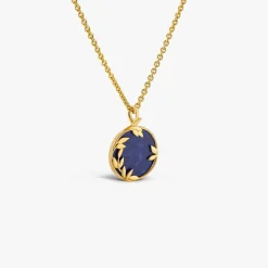 Clearance Arthus Bertrand Médaille Or Jaune & Lapis-lazuli Flora