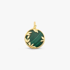 New Arthus Bertrand Médaille Or Jaune & Malachite Flora