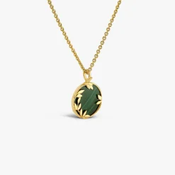 New Arthus Bertrand Médaille Or Jaune & Malachite Flora
