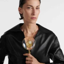 Sale Arthus Bertrand Médaille Or jaune & Pavée Diamants Flora