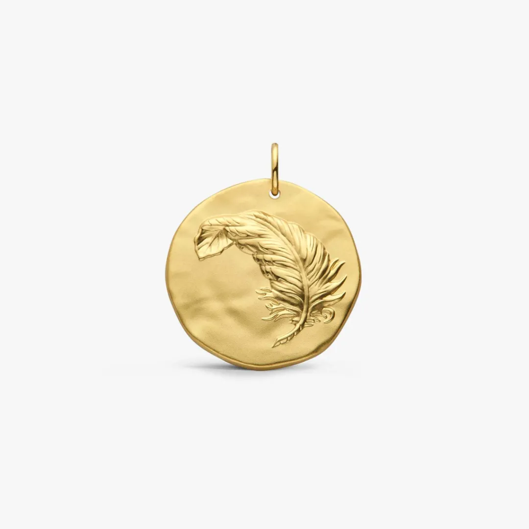 New Arthus Bertrand Médaille Or Jaune La Plume