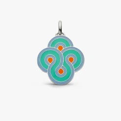 Sale Arthus Bertrand Pendentif Argent Enlacé Pop - Vert d'eau