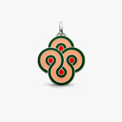 Sale Arthus Bertrand Pendentif Argent Enlacé Pop - Rose Pêche