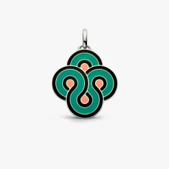 Best Arthus Bertrand Pendentif Argent Enlacé Pop - Emeraude