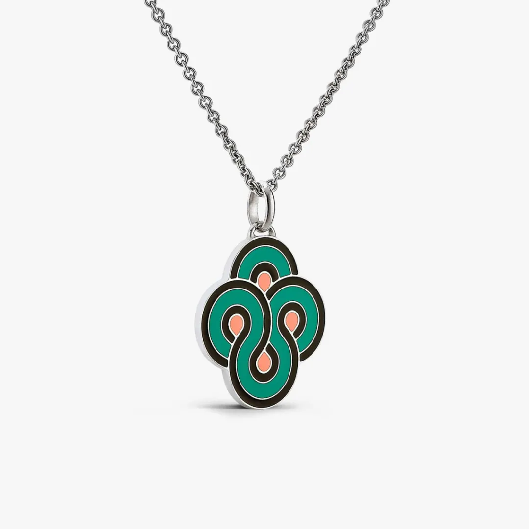 Best Arthus Bertrand Pendentif Argent Enlacé Pop - Emeraude