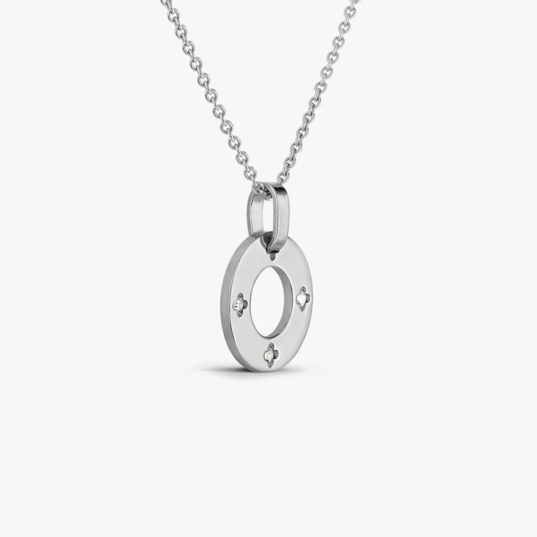 Fashion Arthus Bertrand Pendentif Or Blanc 3 Diamants Royale