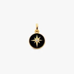 New Arthus Bertrand Pendentif Or Jaune & Diamant Etoile - Noir