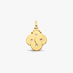 Hot Arthus Bertrand Pendentif Or Jaune 4 Diamants Enlacé